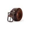 pánsky kožený opasok do riflí hnedý