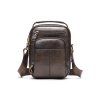 Pánska kožená crossbody taška na doklady hnedá