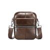 pánska kožená crossbody taška hneda