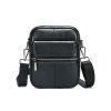 pánska kožená crossbody taška na doklady čierna