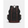 Pánsky retro batoh TRAMP z plátna a kože v tmavošedej farbe