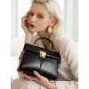 Dámska čierna kožená crossbody kabelka