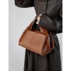 hnedá dámska kožená kabelka koňaková