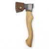 Ručne kovaná sekera s hickory poriskom a koženým puzdrom