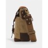 Kožené a plátené detaily crossbody tašky cez rameno pre moderného muža