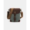 Pánska crossbody taška z plátna a kože KHAKI