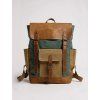 turisticky batoh na notebook z platna a koze