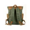 turisticky batoh na notebook z platna a koze zadny pohlad