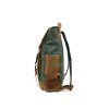 turisticky batoh na notebook z platna a koze bocny pohlad