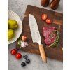 Santoku z německé oceli Samurai Standard s olivovým dřevem