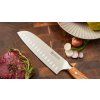 Santoku z německé oceli Samurai Standard s olivovým dřevem