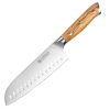 Santoku z německé oceli Samurai Standard s olivovým dřevem