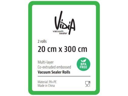 Vidia vacuum sealer rolls 20 x 300 cm (pack of 2)