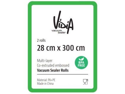 Vidia vacuum sealer rolls 28 x 300 cm (pack of 2)