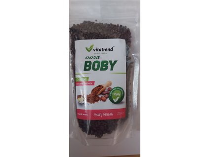 Kakaové boby drcené , slazené yaconem 250g