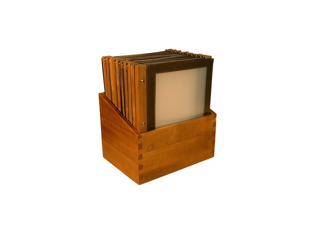 PGX 3201 BR0 20x lístek jídelní Wood hnědý - Menu Box ZDARMA hnědá