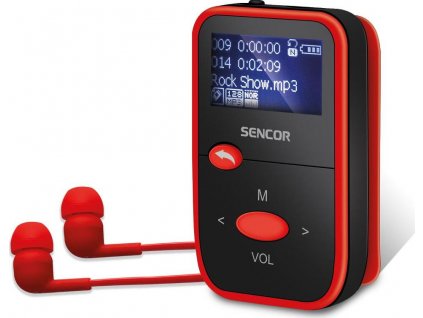 MP3 přehrávač Sencor SFP 4408 RD, 8GB