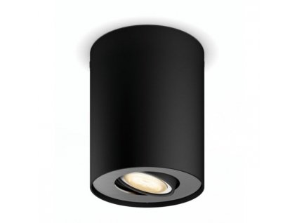 Bodové svítidlo Philips Hue Pillar White Ambiance Spot, bez ovladače - černé