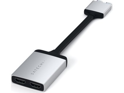 USB Hub Satechi USB-C Dual HDMI Adapter - stříbrná