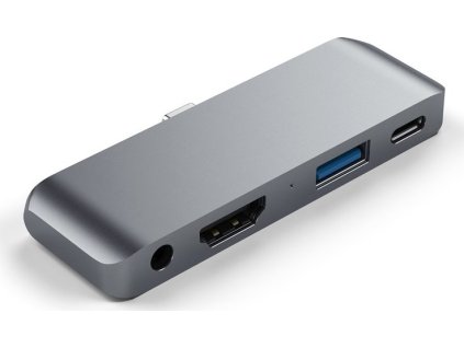 USB Hub Satechi USB-C Mobile Pro Hub (HDMI 4K,1x Jack 3,5mm,1x USB 3.0,1x USB-C) - šedý