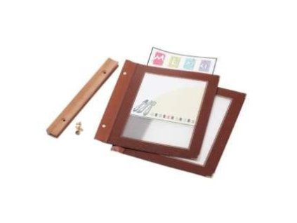 PGX 3927 2BR Vložka náhradní do jídelních lístků Wood formát A5 hnědá
