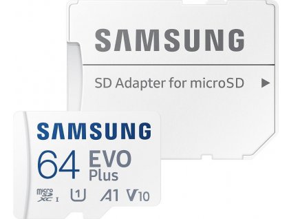 Paměťová karta Samsung Micro SDXC EVO Plus 64GB UHS-I U1 (130R)/30W + SD adaptér