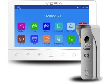 Dveřní videotelefon VERIA 8276B + vstupní stanice VERIA 831 - bílý