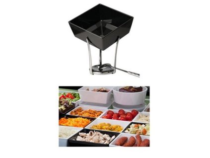 PGX 103510 Square miska melaminová černá