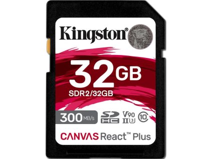Paměťová karta Kingston Canvas React Plus 32GB SDHC UHS-II (300R/260W)