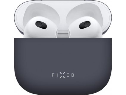 Pouzdro FIXED Silky pro Apple Airpods 3 (2021) - modré