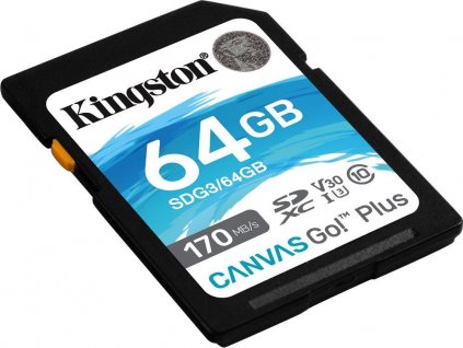 Paměťová karta Kingston Canvas Go! Plus SDXC 64GB UHS-I U3 (170R/70W)