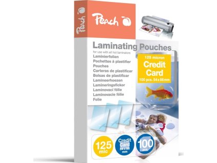 Laminovací fólie Peach na kreditní karty (54x86mm), 125mic, 100 ks