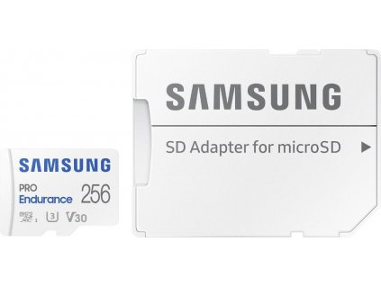 Paměťová karta Samsung Micro SDXC Pro Endurance 256GB UHS-I U3 (100R/40W) + SD adaptér