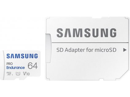 Paměťová karta Samsung Micro SDXC Pro Endurance 64GB UHS-I U1 (100R/30W) + SD adaptér
