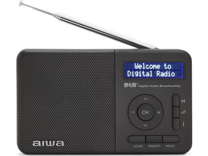 Radiopřijímač DAB+ AIWA RD-40DAB/BW, černý