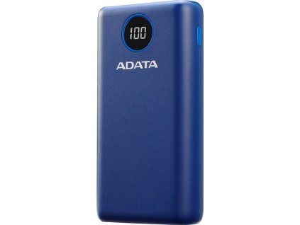 Powerbank ADATA P20000QCD 20000mAh, QC + PD 18W - modrá