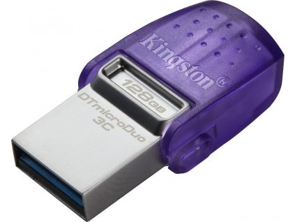 Flash USB Kingston DataTraveler microDuo 3C 128GB - fialový