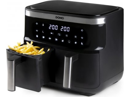 Dvojitá horkovzdušná fritéza - digitální - DOMO DO537FR, Objem: 2 x 4 l, Příkon: 2850 W