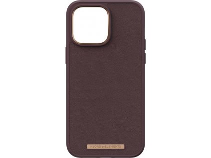 Kryt na mobil Njord Genuine Leather na Apple iPhone 13/14 Pro Max - hnědý