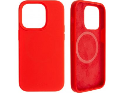 Kryt na mobil FIXED MagFlow s podporou MagSafe na Apple iPhone 14 Pro - červený