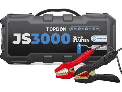 Powerbank Topdon Car Jump Starter JumpSurge 3000, 24000 mAh - černá