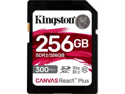 Paměťová karta Kingston Canvas React Plus 256GB SDXC UHS-II (300R/260W)