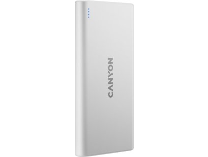 Powerbank Canyon PB-1006W, 10000 mAh, Micro USB/USB-C - bílá