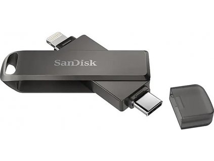 Flash USB Sandisk iXpand Luxe 64GB, USB-C + Lightning - šedý