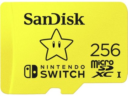 Paměťová karta Sandisk Micro SDXC 256GB UHS-I U3 (V30) pro Nintendo Switch (100R/90W)