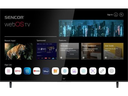 SLE 65US803B WEBOS SMART TV SENCOR