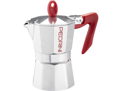 Pedrini Kaffettiera Brillant červená (různé velikosti) (Objem v porcích 2 porce)