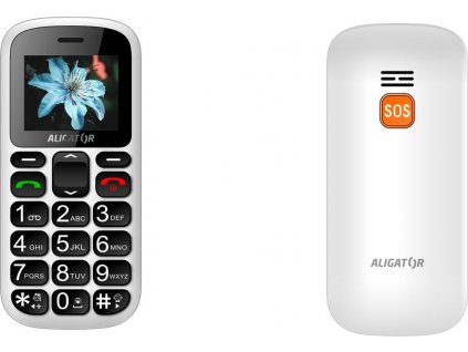 Mobilní telefon Aligator A321 Senior Dual SIM - bílý