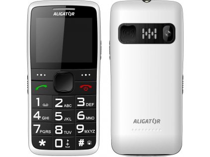 Mobilní telefon Aligator A675 Senior - bílý