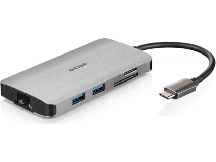 USB Hub D-Link USB-C/HDMI, 3x USB 3.0, RJ45, USB-C, SD, Micro SD